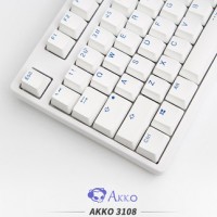 Akko3108DS ducky樱桃机械键盘Cherry黑轴青轴茶轴静音红轴原厂电竞108键PBT办公粉色87键打字程序员专用