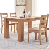 源氏木语纯全实木餐桌椅组合北欧现代简约橡木一桌四椅家用饭桌
